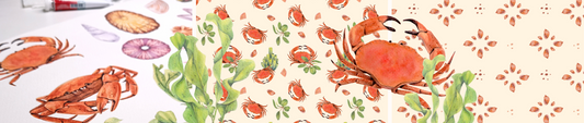 How to Create Playful Surface Pattern Designs: The Journey of 'Bubbly Shores'