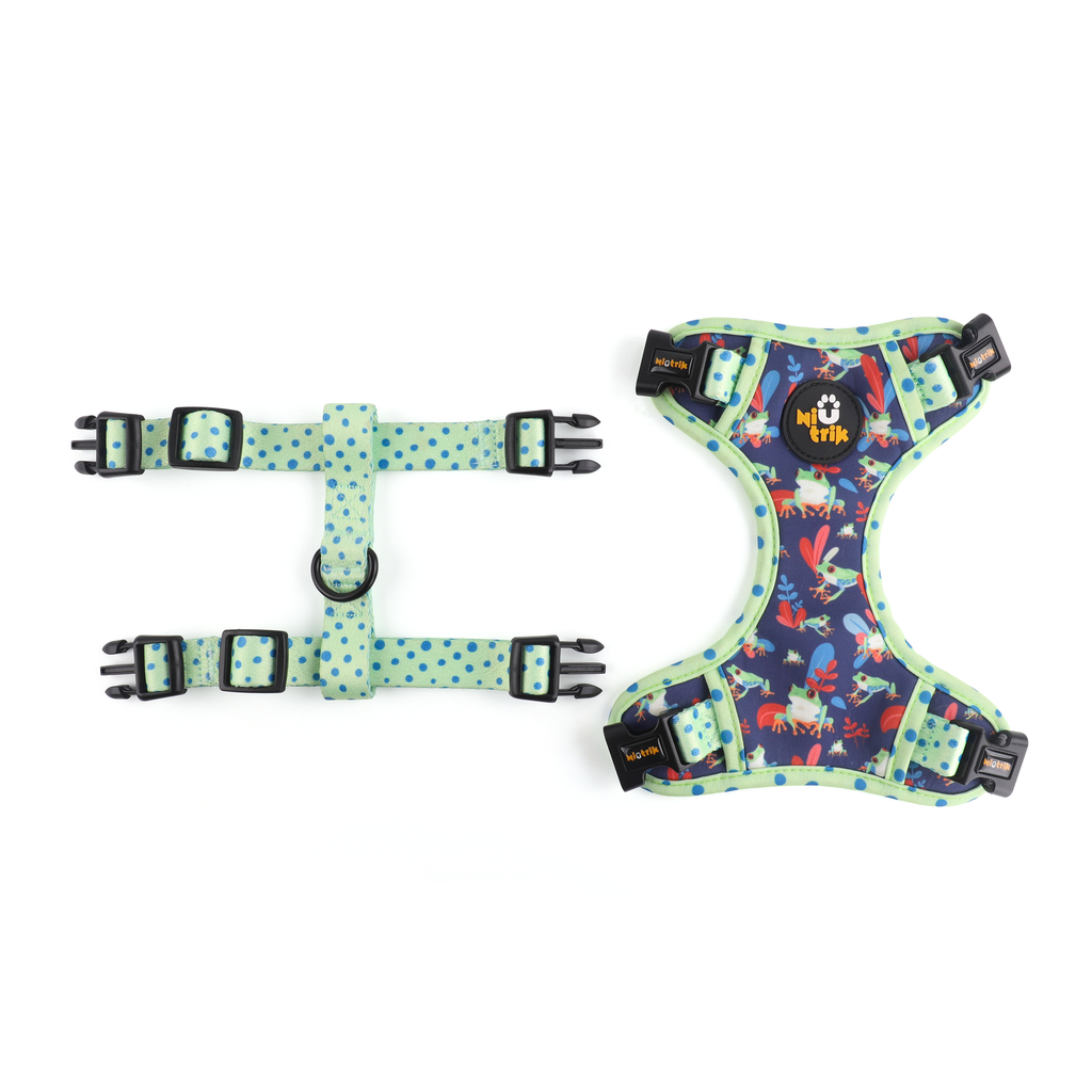 Peitoral Reversível O Saltitão | Design com Padrão de Sapos