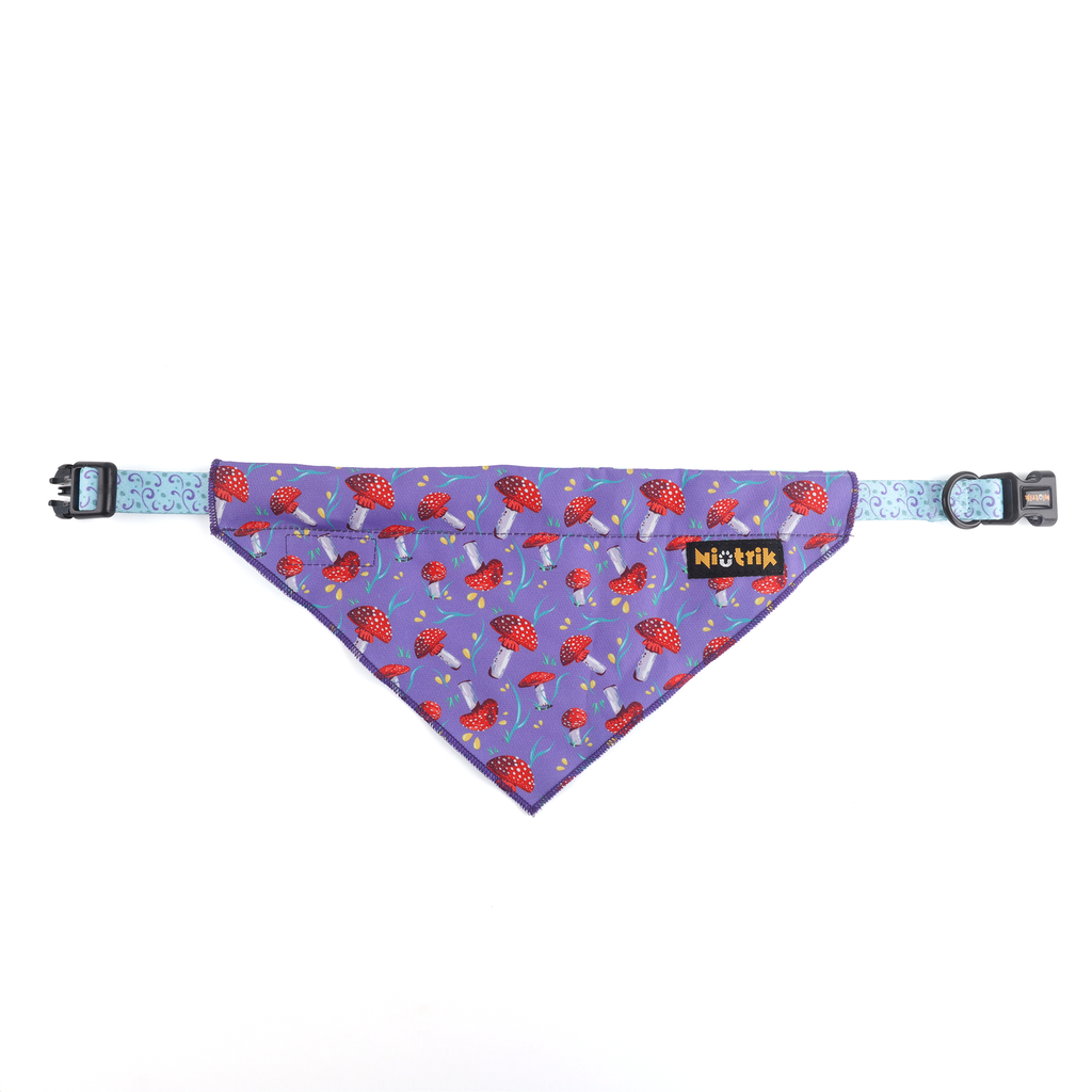 Lenço Slide-On O Explorador | Design Reversível Cogumelos